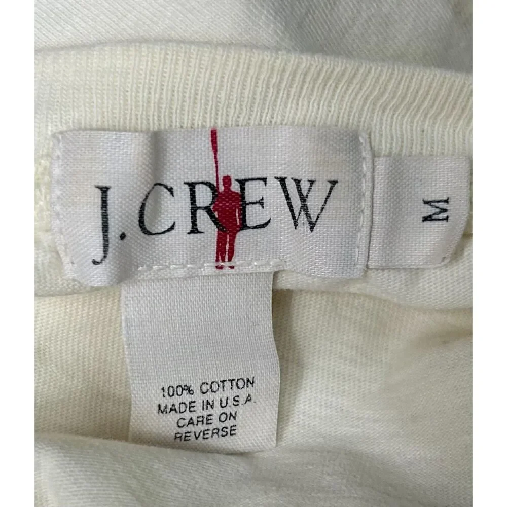 Vintage 90s J.Crew Oarsman Heavy Cotton Short-Sleeve Henley Shirt M Flawed